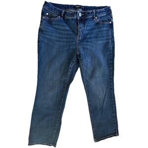 Simply Vera Vera Wang Jeans Women 12PS Blue Straight Stretch Denim Spring Casual